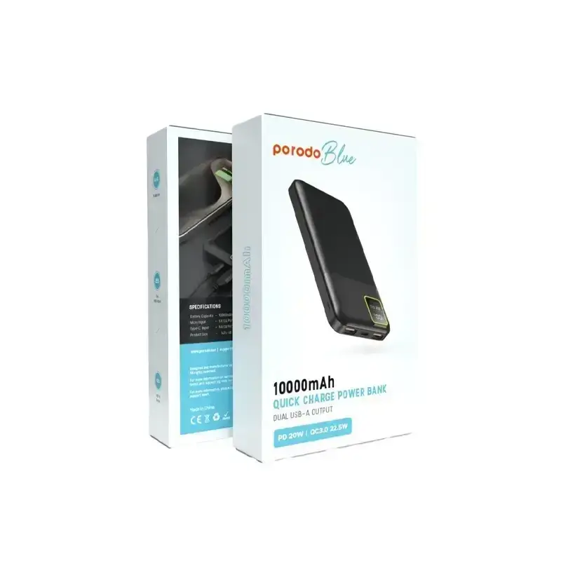 Porodo Blue 20000mAh 22.5W Quick Charge Power Bank
